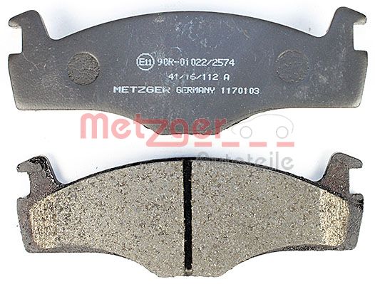 METZGER 1170103 Bremsbelagsatz, Scheibenbremse